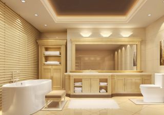 中式复式家居室内浴室柜装修效果图片案例