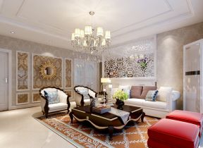 2023欧式家装设计客厅组合沙发装修效果图片案例