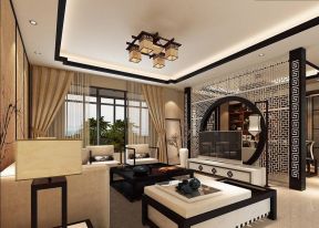 新中式餐廳 客廳裝飾效果圖