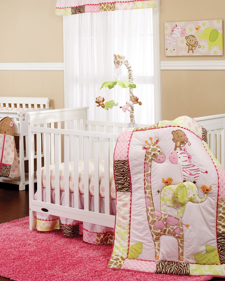 现代欧式风格80平米婴儿房装修效果图片