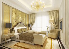 2023欧式家居卧室设计布艺窗帘装修效果图片
