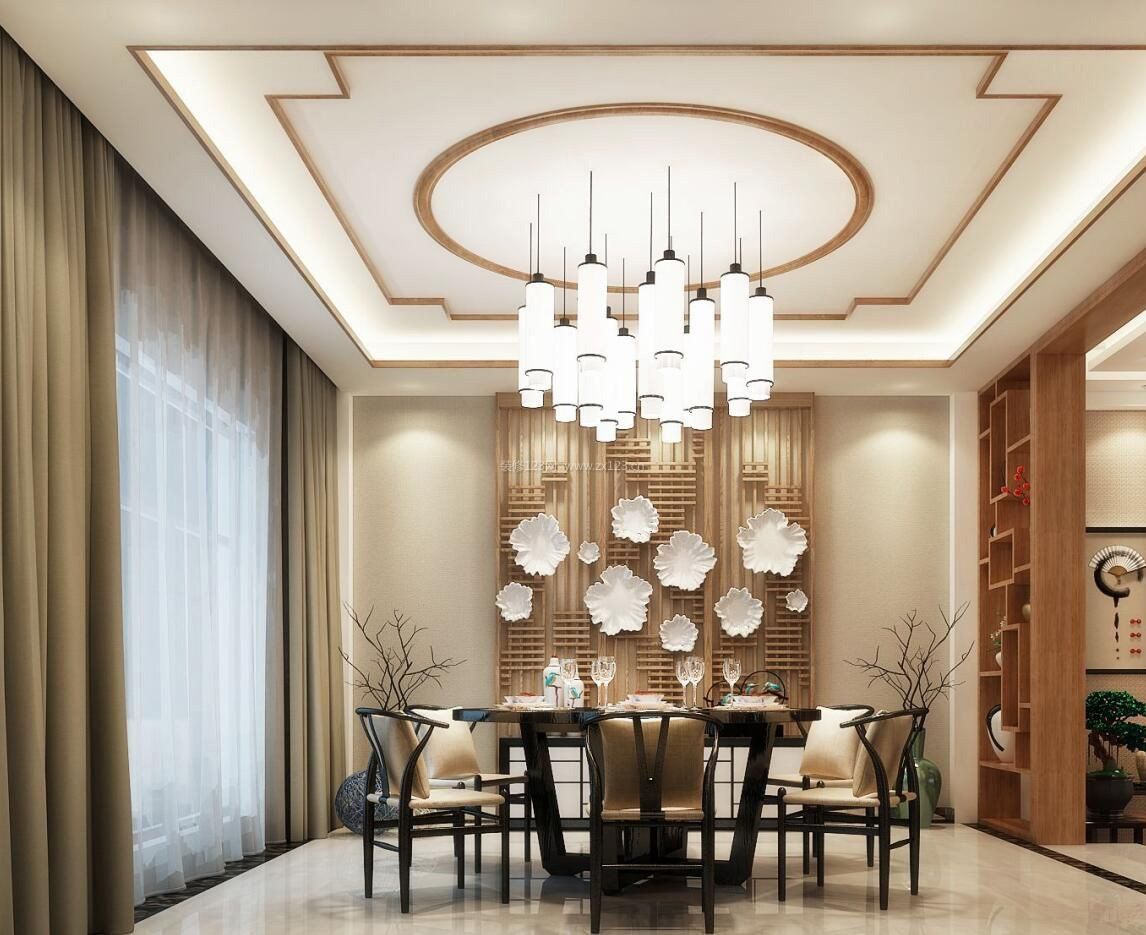 新中式风格元素餐厅吊灯图片大全
