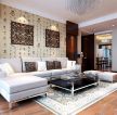 新中式风格元素客厅转角沙发装修效果图片