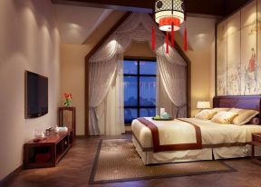 新中式风格元素家居卧室设计效果图