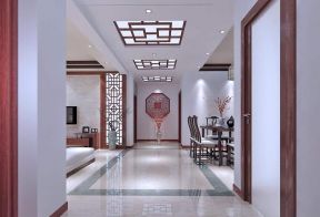 走廊客厅吊顶 现代中式装修风格效果图