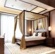 中式风格大卧室窗帘装修效果图片案例