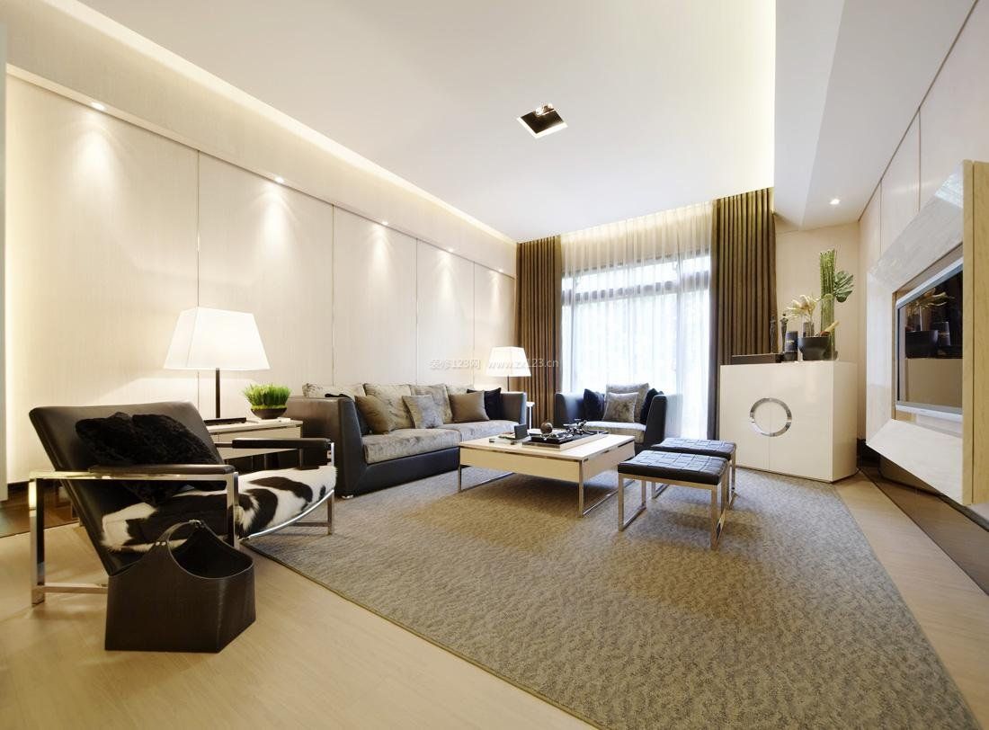 大客厅现代简约沙发室内装饰设计效果图