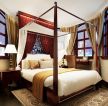 中式家居室内婚房卧室装饰设计效果图片案例
