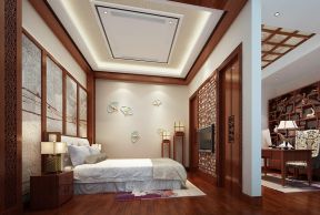 中式家居别墅婚房卧室装饰装修效果图大全