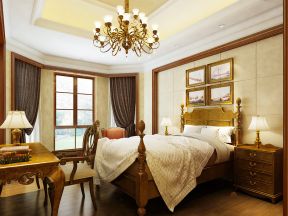 美式设计风格家居婚房卧室装饰效果图片案例