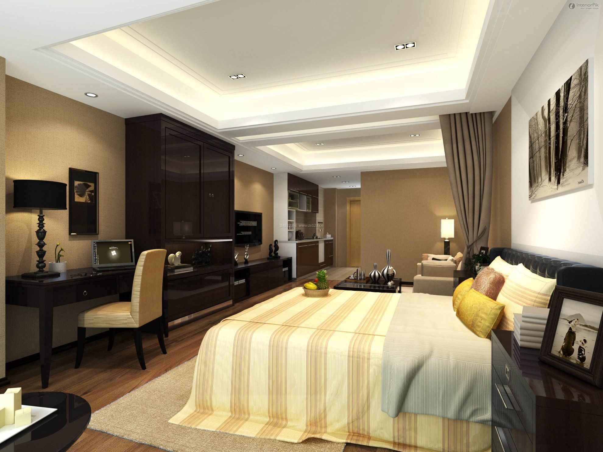80平米现代风格大卧室装修效果图