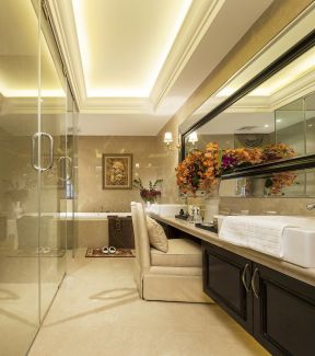 140平米奢华欧式浴室设计效果图大全