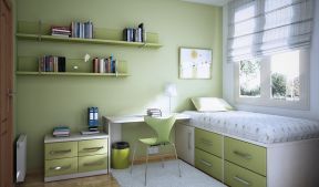 卧室与书房 小清新卧室装修效果图片