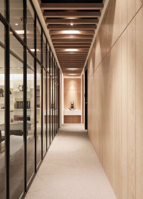 走廊设计 木质吊顶装修效果图片