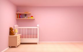 小女生卧室设计粉色墙面装修效果图片