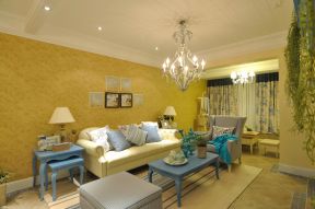 地中海风格别墅客厅组合沙发装修效果图片