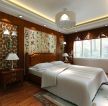 中式风家居卧室室内装饰设计效果图