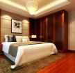 中式家居卧室深棕色地板装修效果图