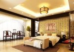 2023中式家居卧室床头背景墙装修设计效果图片