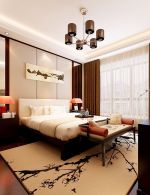 中式家居卧室地毯效果图