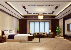 中式家居臥室 吊頂設(shè)計(jì)裝修效果圖片
