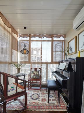 现代中式家庭 琴房装修效果图片