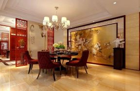 中式風(fēng)格裝修圖  餐廳背景墻設(shè)計(jì)
