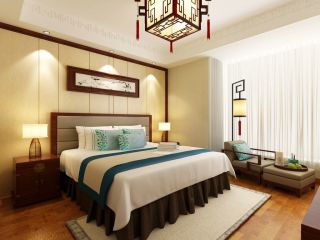 中式风格卧室中式灯具装修效果图