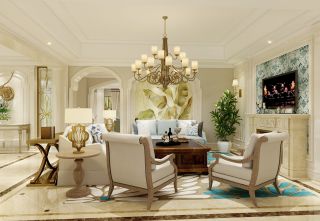 美式风格别墅室内沙发椅子装修效果图片案例