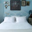 单身女性卧室蓝色墙面装修效果图片