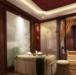 中式spa会所背景墙装饰装修效果图片案例