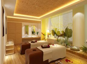 中式spa会所 室内装饰设计效果图