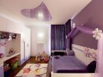 紫色单身女生卧室装修效果图