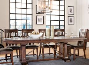 2023美式风格室内餐桌椅子装修效果图片