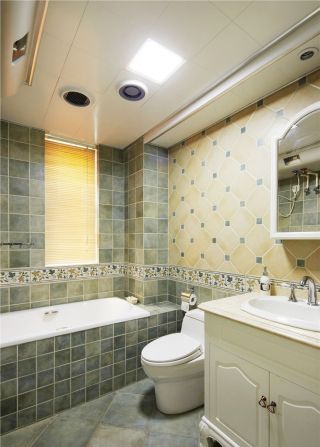 田园家庭卫生间浴室装修图片欣赏