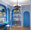 地中海风格家庭小书房书架装修效果图片