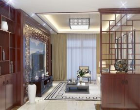 簡(jiǎn)約中式客廳裝飾 裝飾品裝修效果圖片