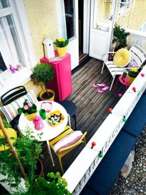 田园装修设计客厅阳台休闲区效果图片