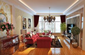 上海欧式家装客厅沙发颜色搭配