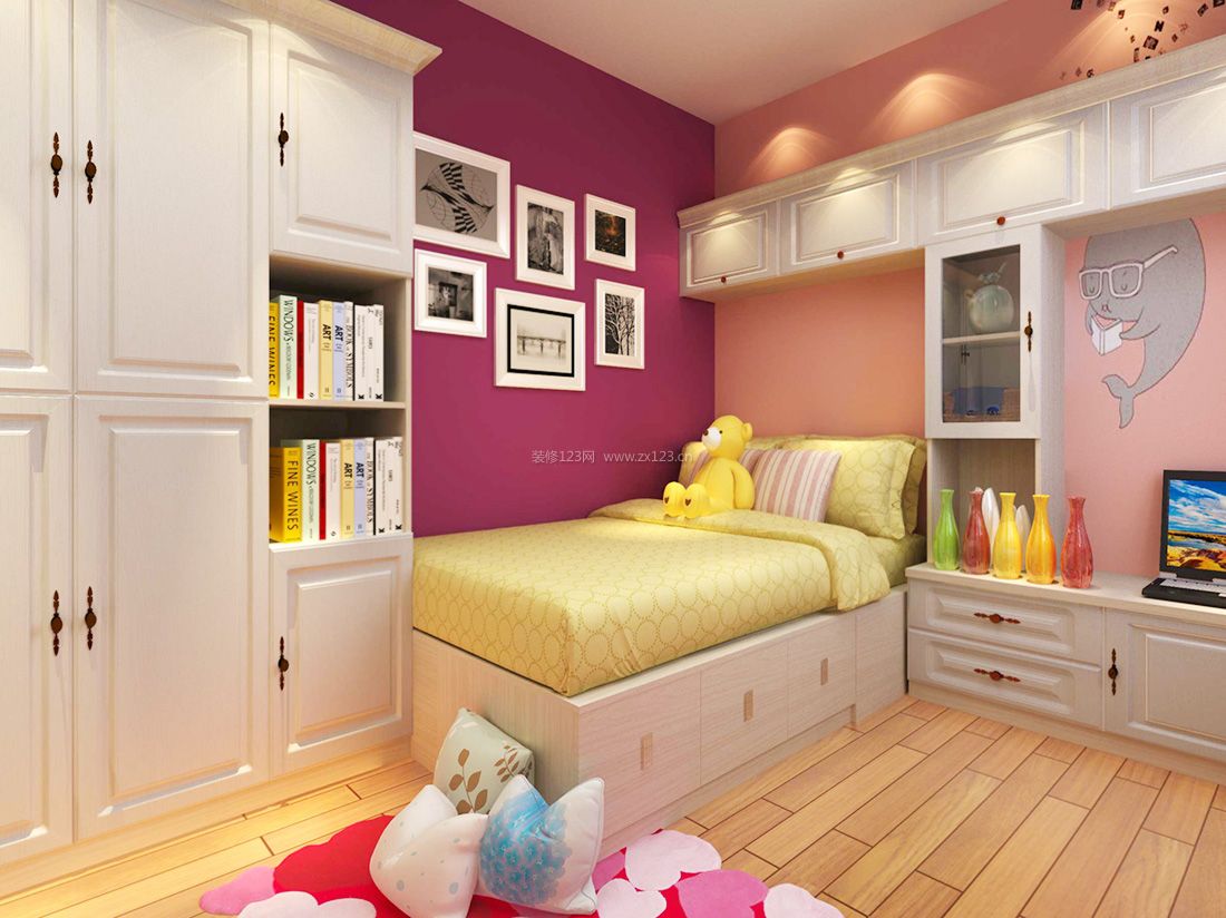 欧式简约家装整套卧室家具设计效果图
