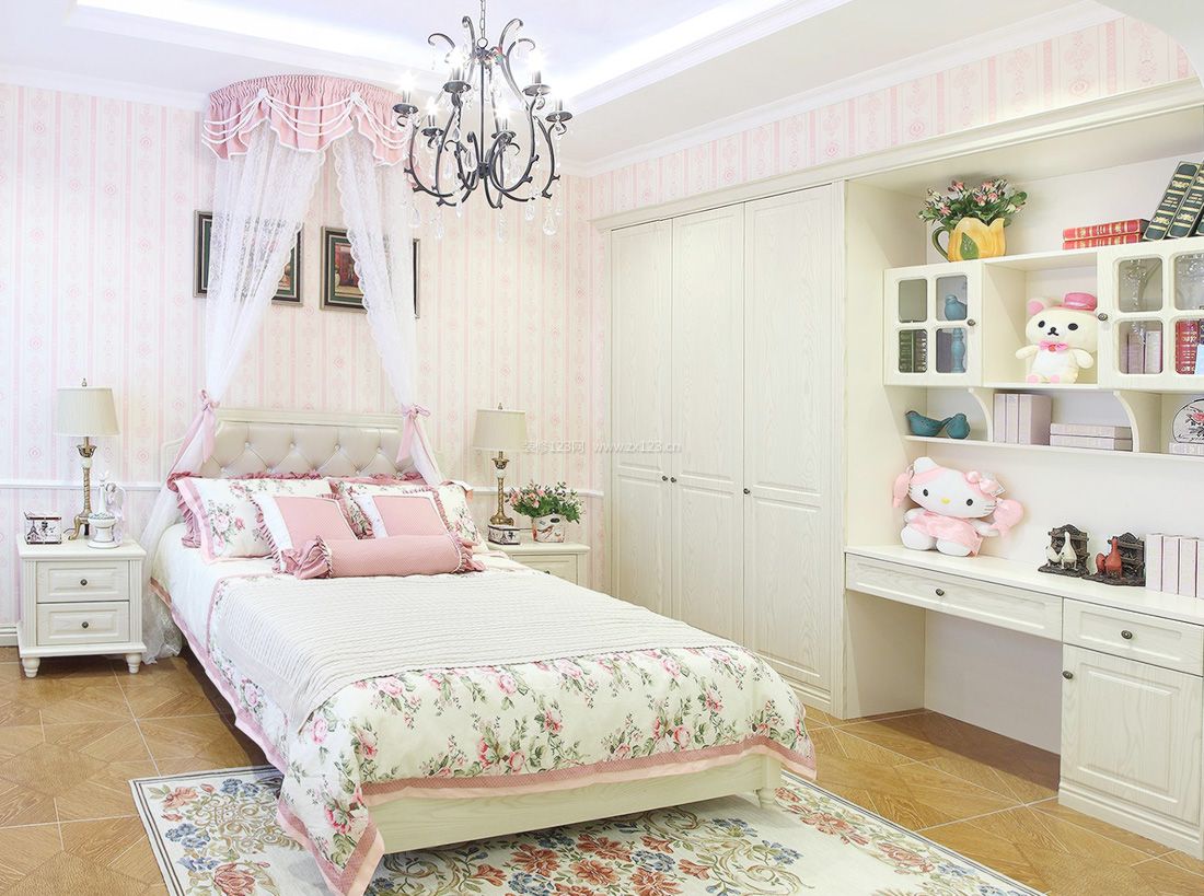 欧式简约风格整套卧室家具装修效果图