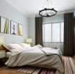 2023现代家居卧室条纹地毯装修效果图片