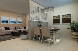 简约客厅隔断柜摆件装饰效果图_装修123效果