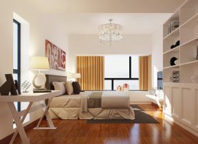 2023现代家居卧室黄色窗帘装修效果图片