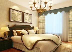 美式室内整套卧室家具设计效果图案例