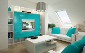 小户型现代客厅设计 小户型电视墙设计效果图