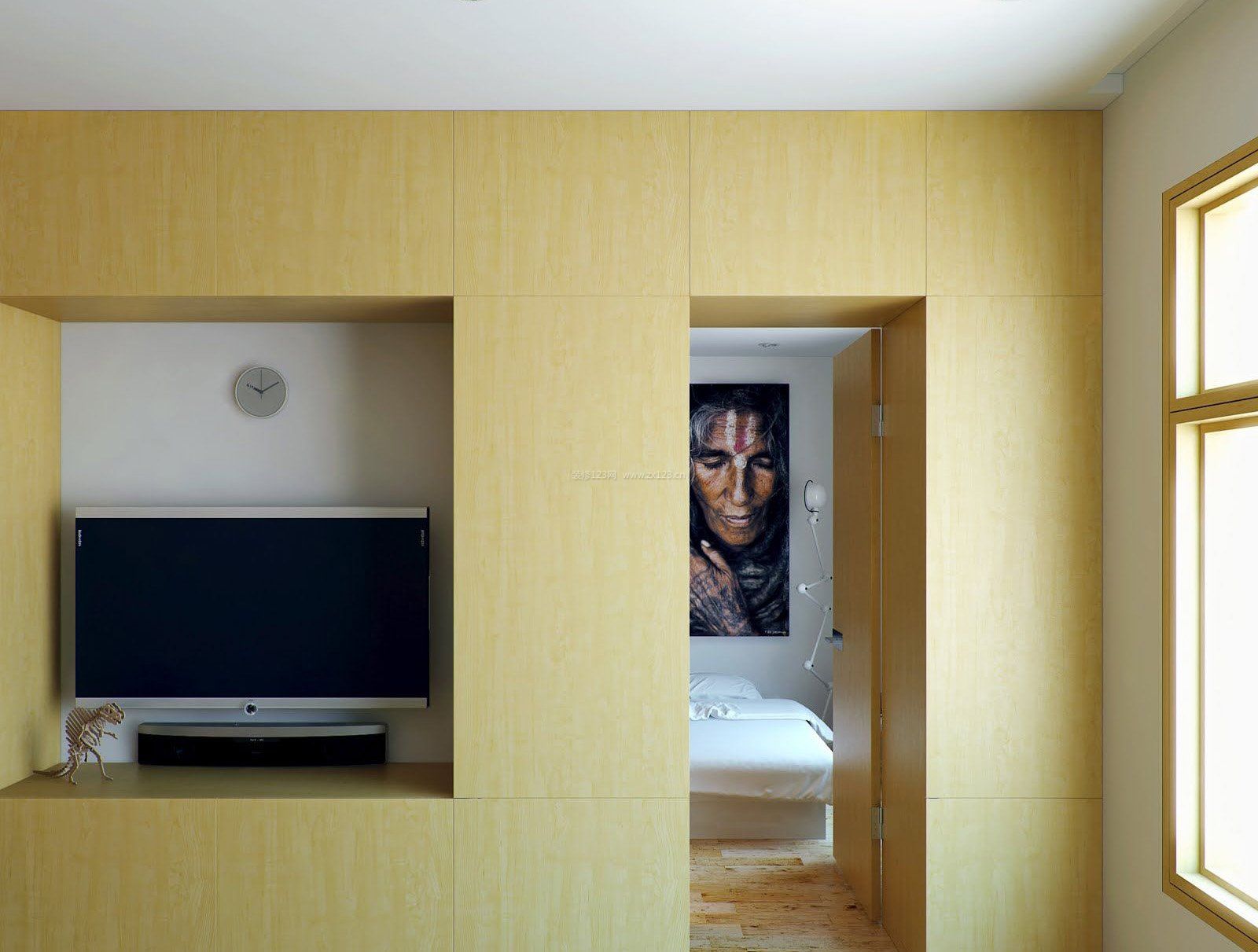60平两室一厅简约小户型电视墙设计