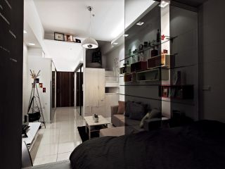 小户型室内客厅卧室隔断设计装修效果图片