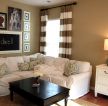 小户型小客厅纯色壁纸装修效果图片
