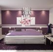 现代时尚简约风格紫色卧室
